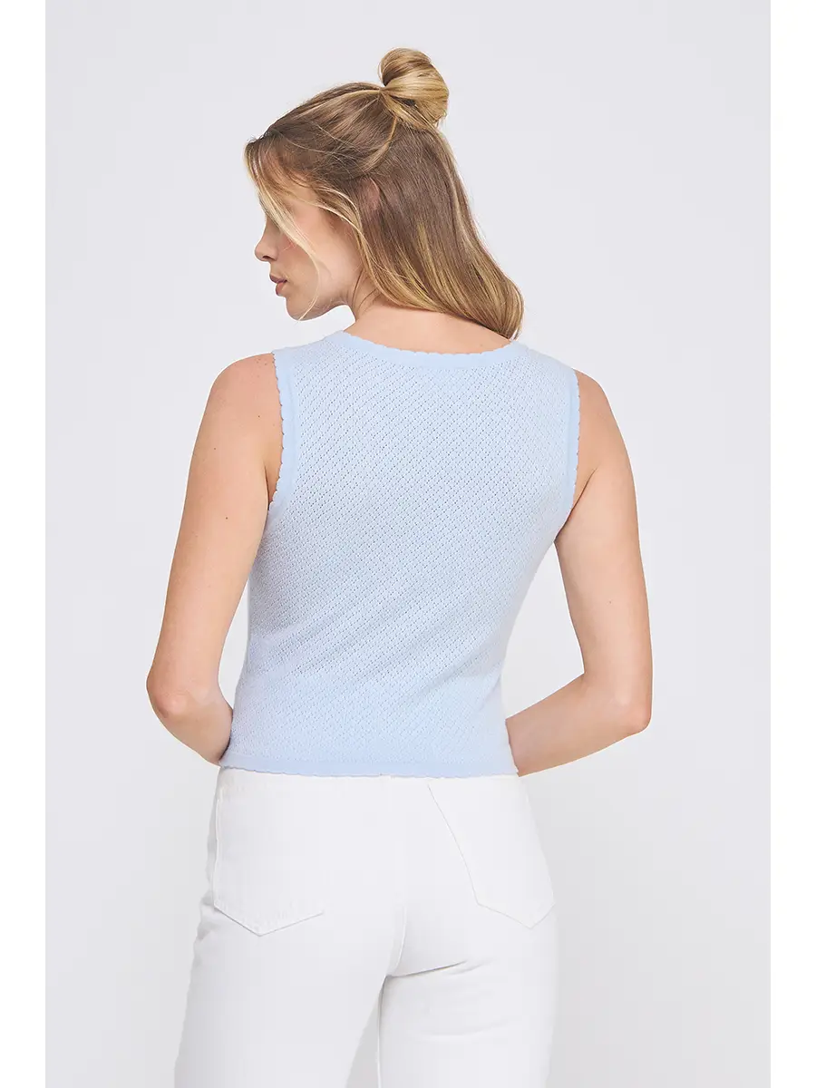 Soft Fine Gauge Delicate Pointell Tank