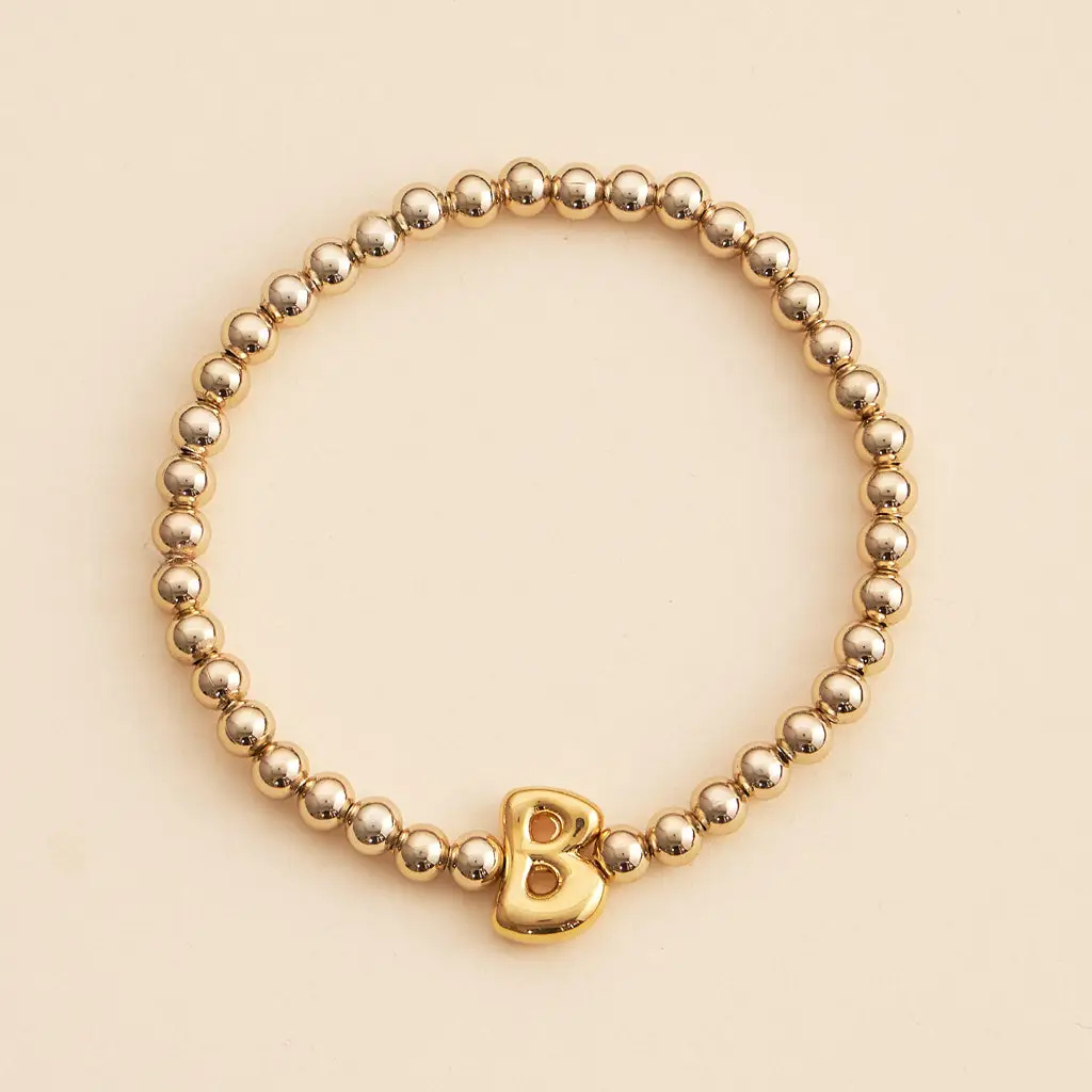Bubble Letters Beaded Bracelet