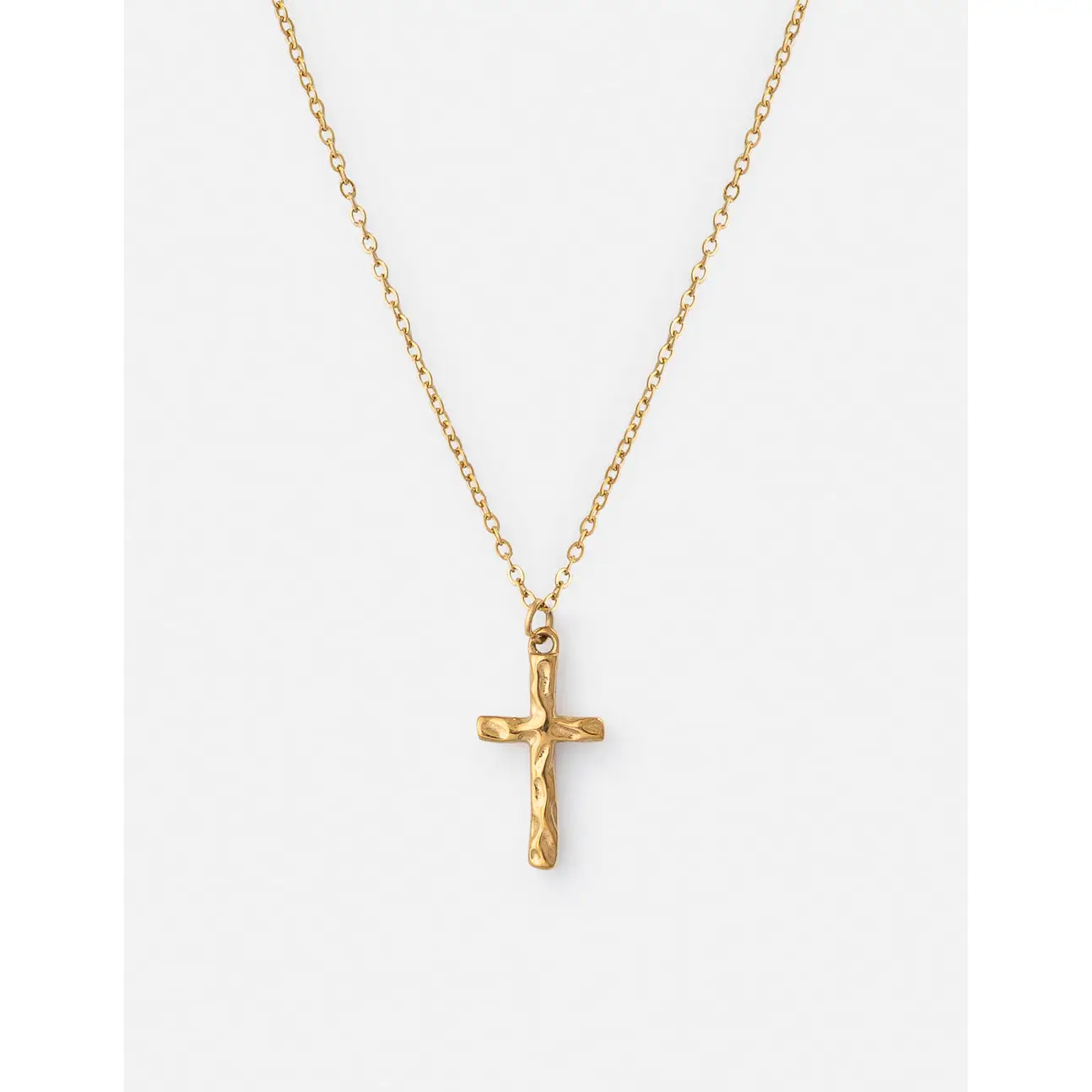 Textured Cross Necklace