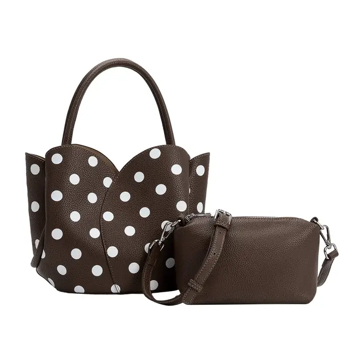 Tulip Polka Dot Top Handle Bag