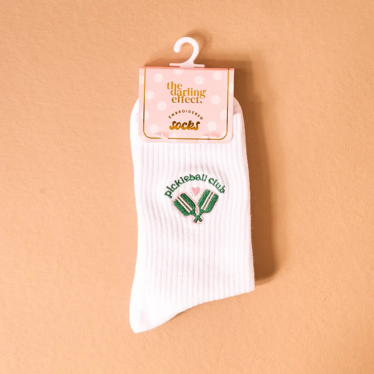 Embroidered Crew Socks–Pickleball Club