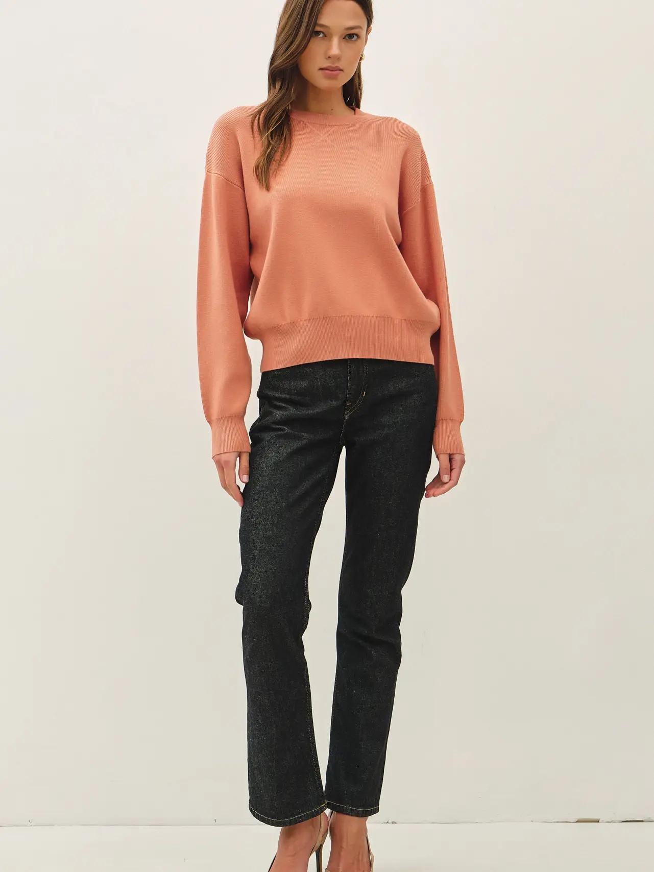 Dusty Peach Pullover Sweater
