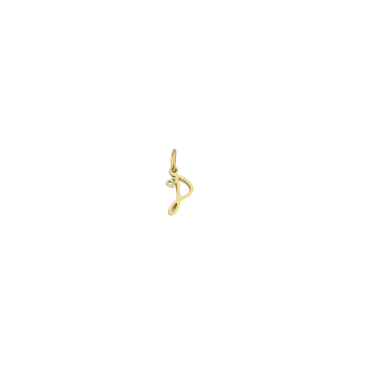 Gold Cursive Initial Letter "P"