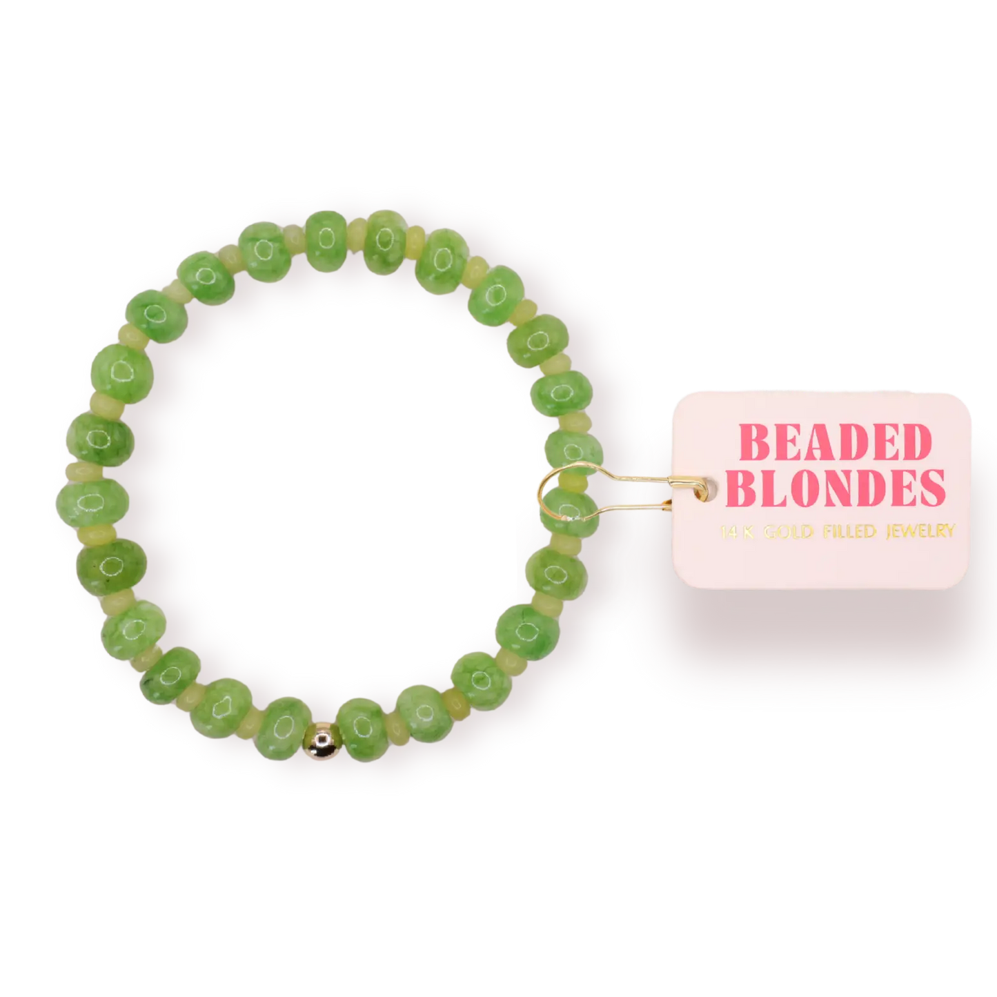 Beaded Blondes Caroline Bracelet in Green