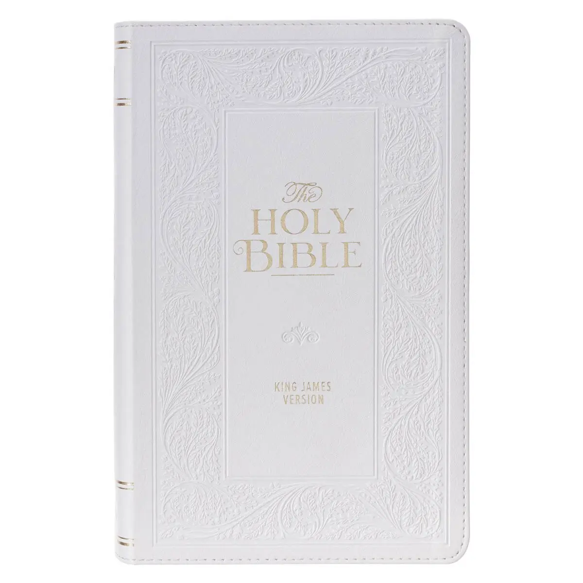 KJV White Floral Giant Print Standard-size