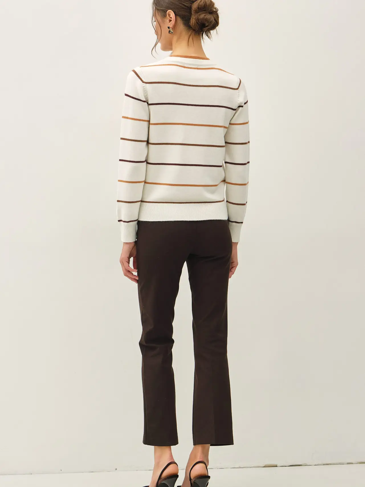 Ivory Stripe Sweater Top