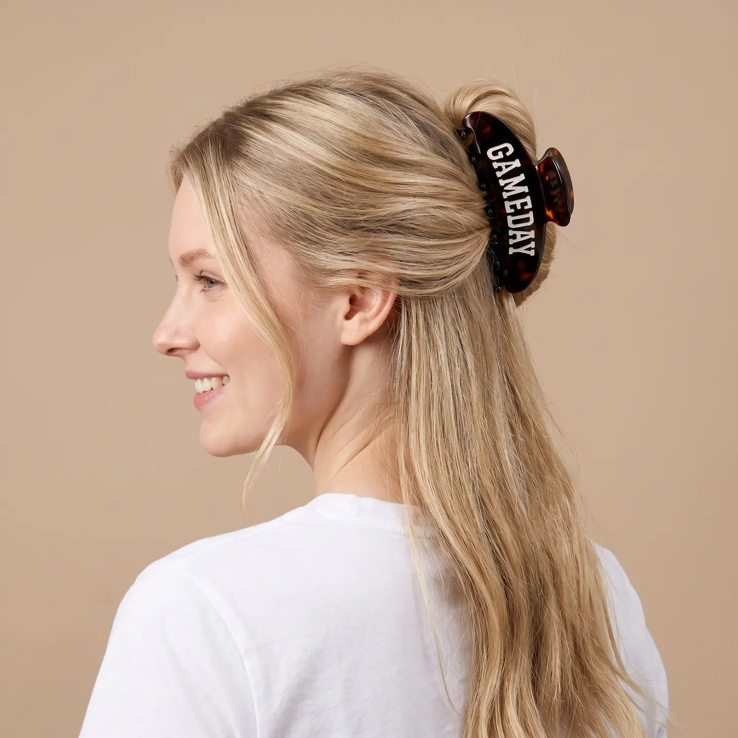 Brown Gameday Claw Clip