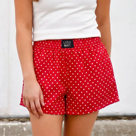 Lulu Mac Red Polka Dot Boxer