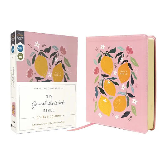 Niv Journal the Word Bible, Double-Column Leathersoft pink