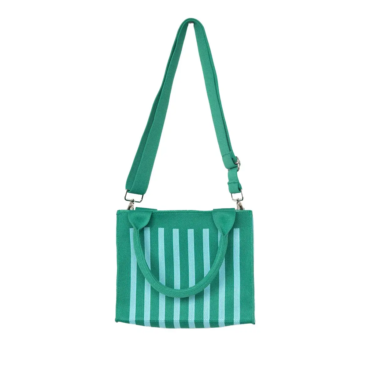 Striped Structured Mini Tote Purse