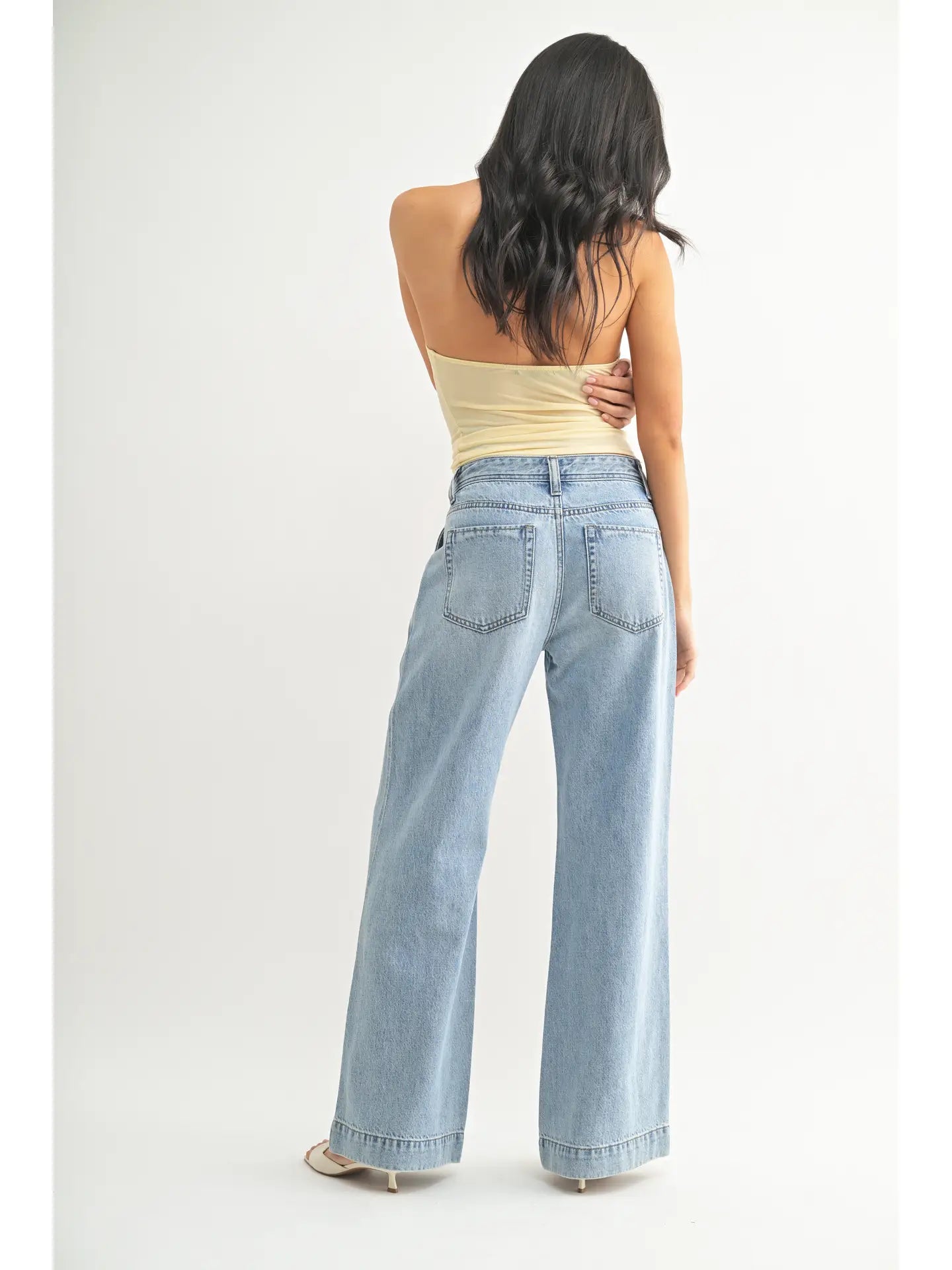 Just Black Denim Drapey Relaxed Trouser