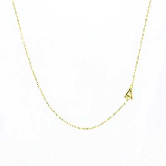 Dainty Gold Balance Letter Necklace