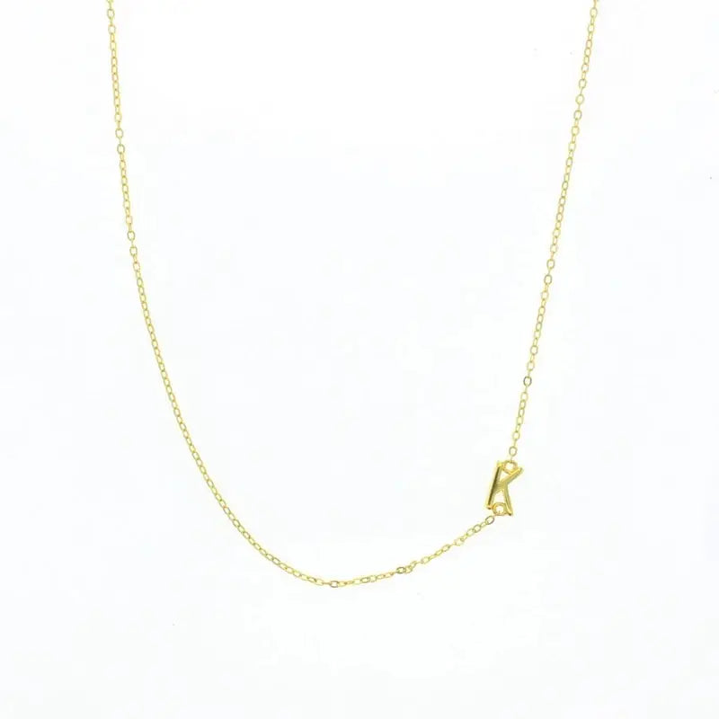 Dainty Gold Balance Letter Necklace