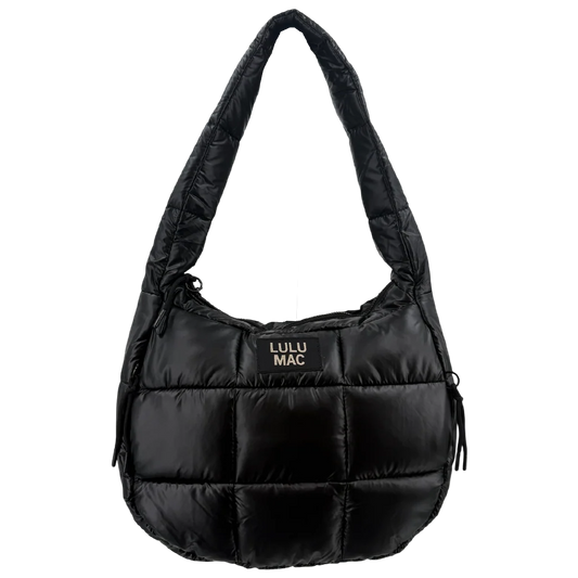 Lulu Mac Puffer Metallic Tote Bag - Matte Black