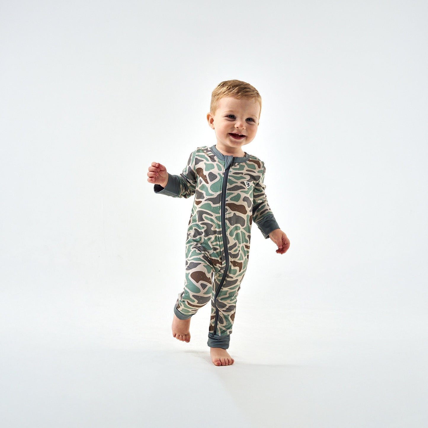 Burlebo Baby Zip Up-Retro Duck Camo
