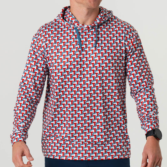 Burlebo Performance Hoodie - Texas Flags