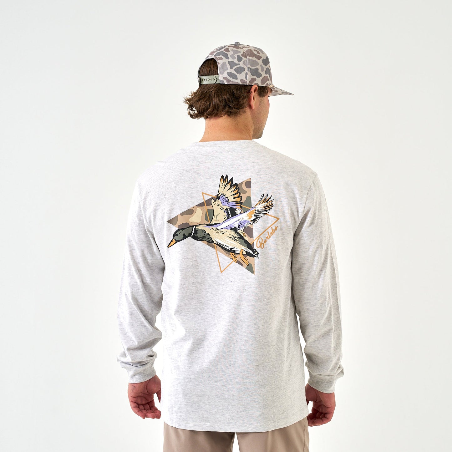 Burlebo Grey Pintail Triangle Duck Long Sleeve Tee