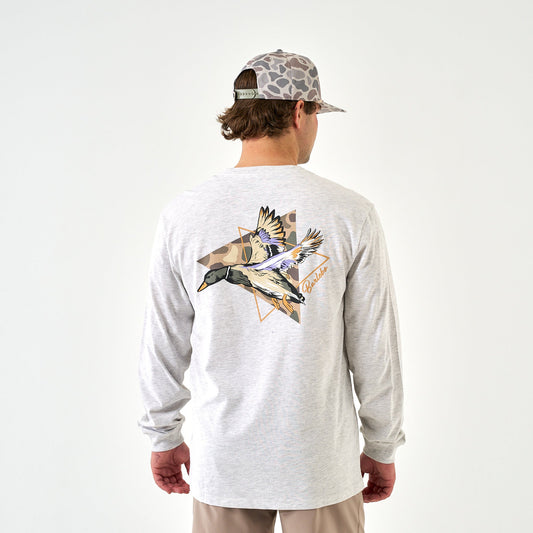 Burlebo Grey Pintail Triangle Duck Long Sleeve Tee