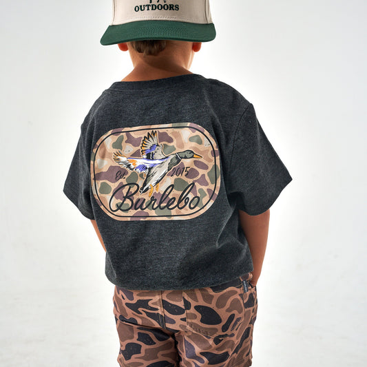 Burlebo Youth Ducks Flying in Black Tee