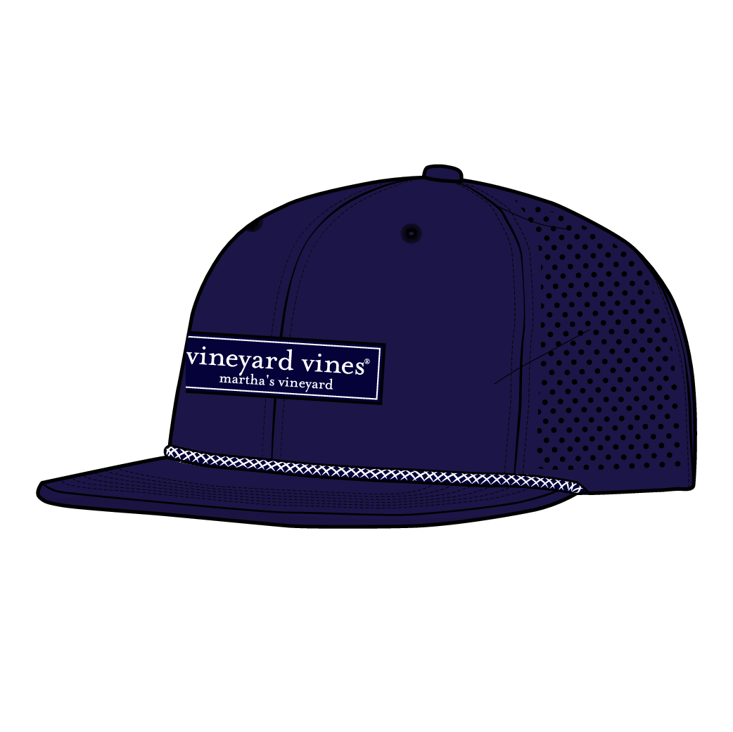 Vineyard Vines Logo Flat Brim Hat