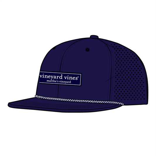 Vineyard Vines Logo Flat Brim Hat