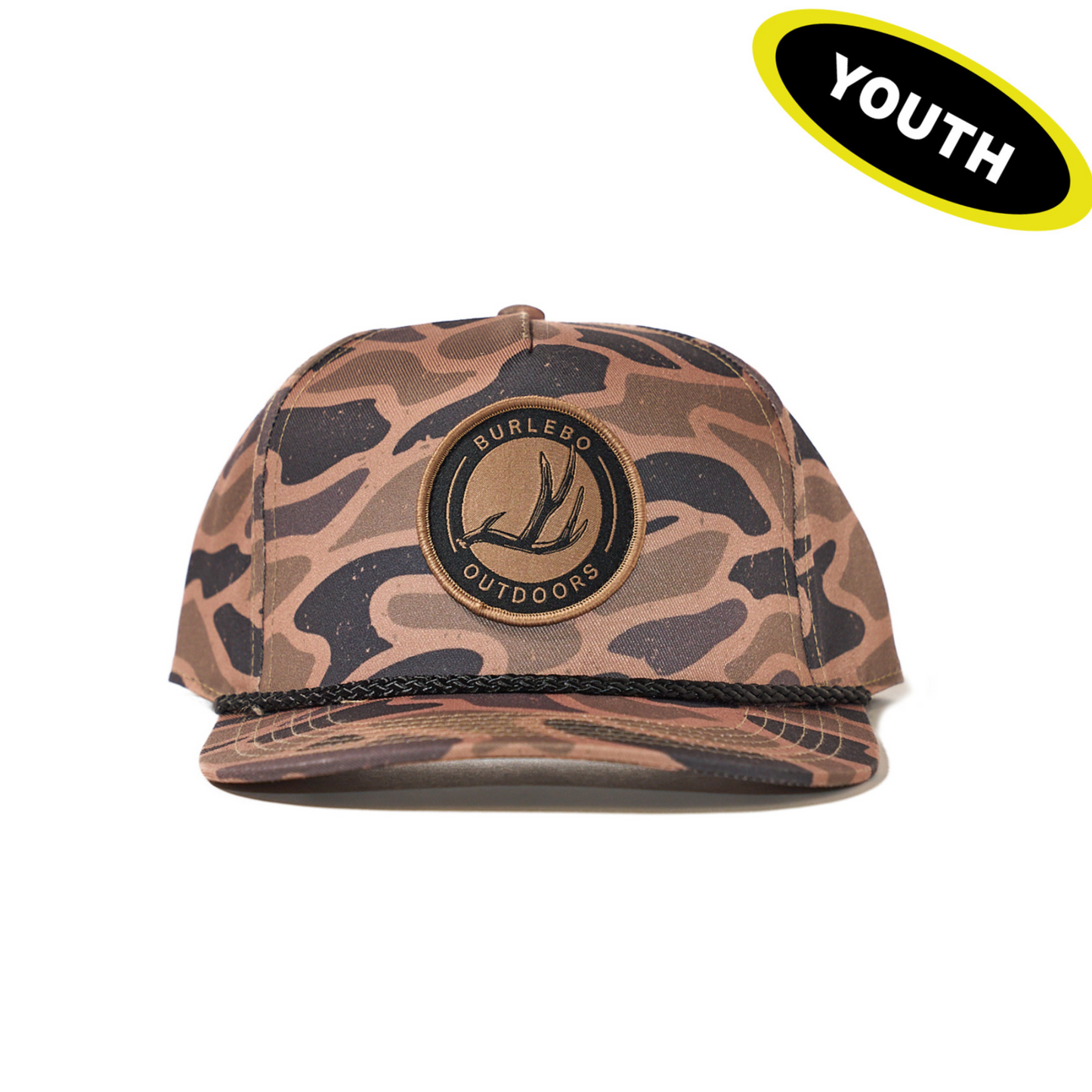 Burlebo Youth Gauge Camo Antler Patch Hat