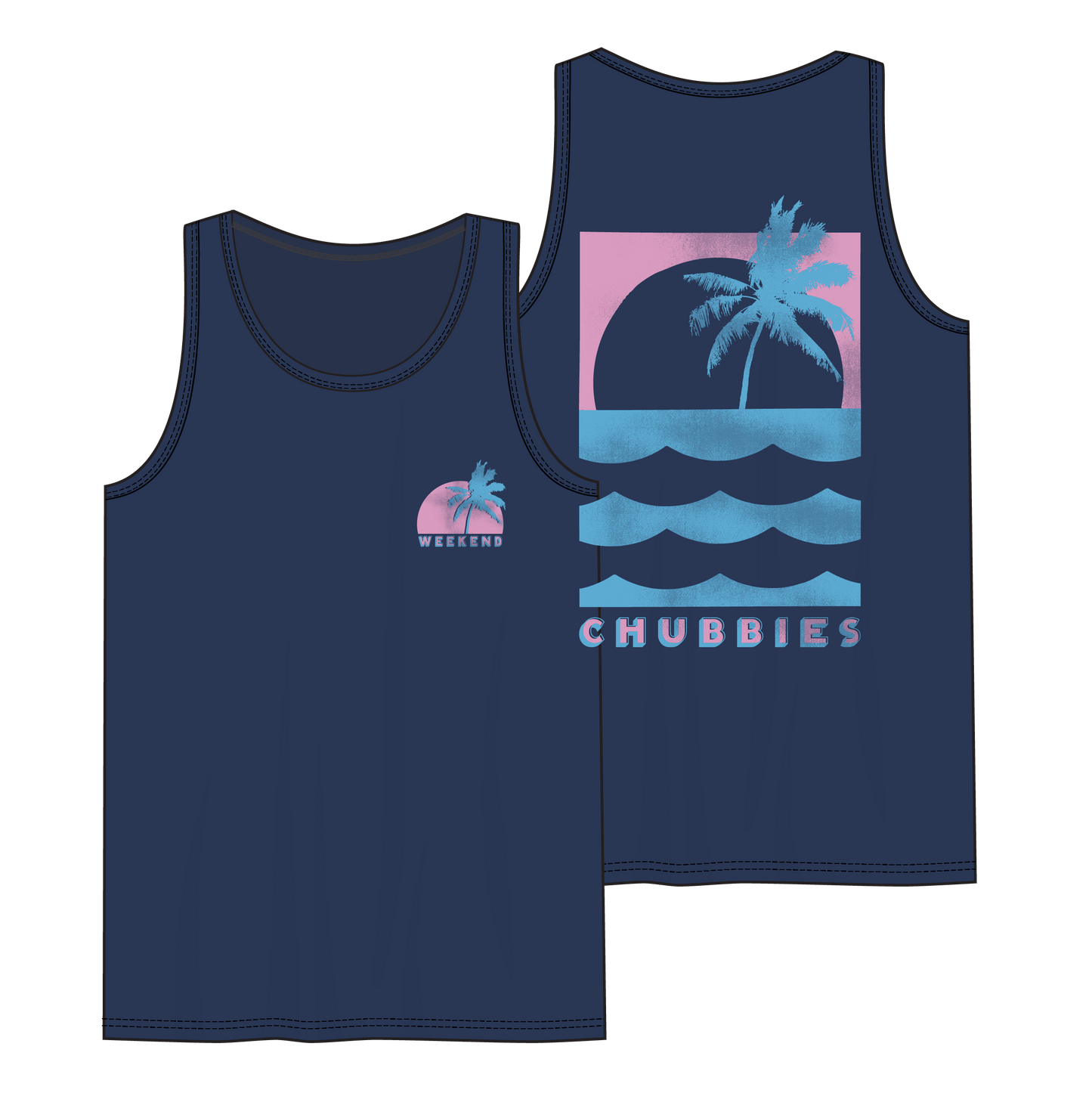 Chubbies The Palm, Wave & Sunset Graphic Tank