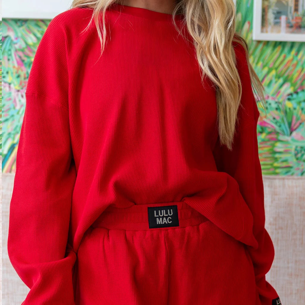 Lulu Mac Waffle Long Sleeve Top | 4 Colors