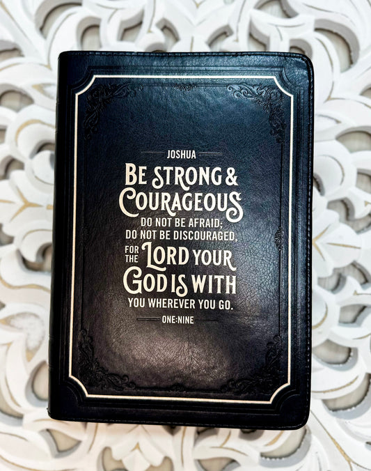 Be Strong and Courageous Zipper Journal