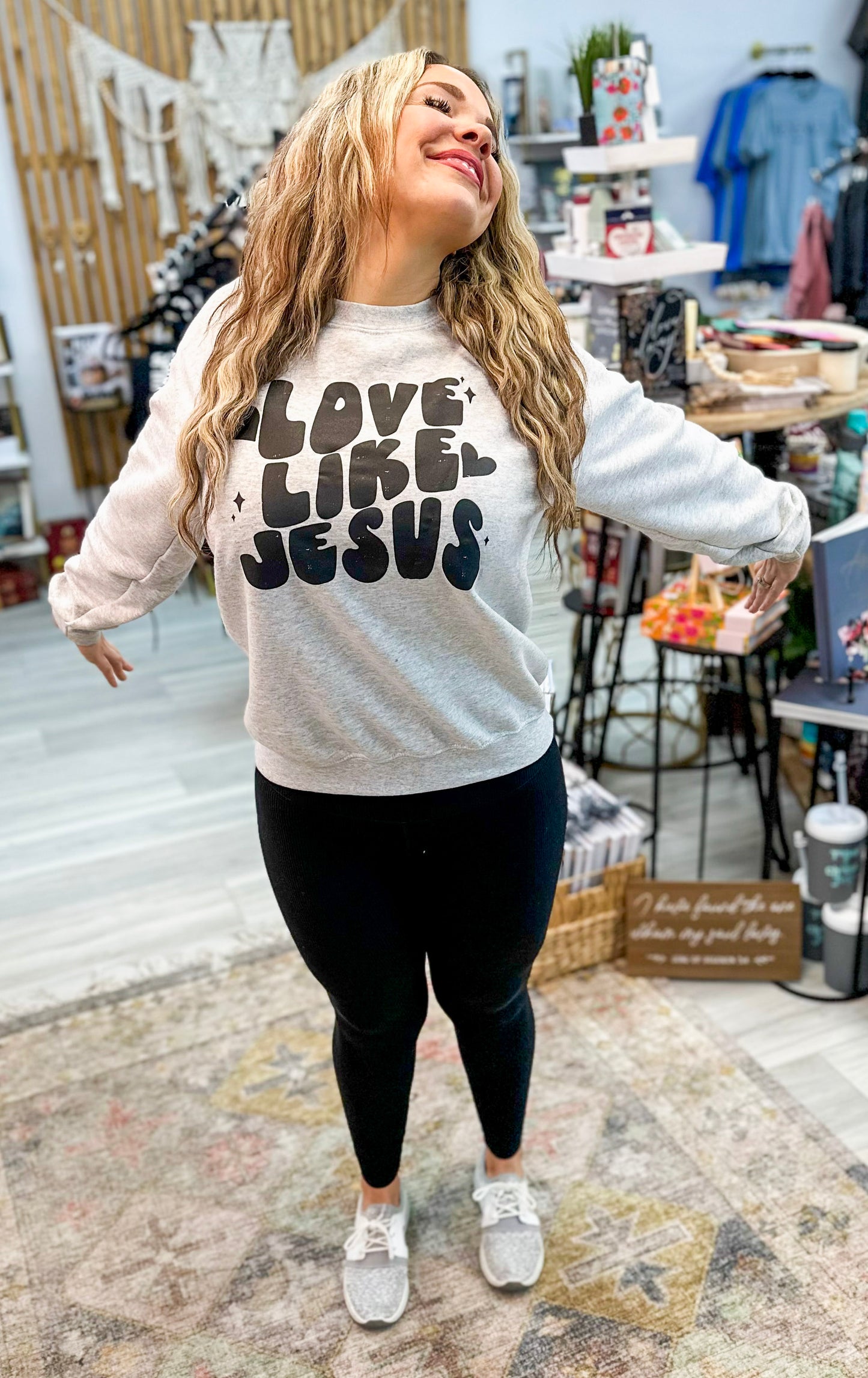 Love Like Jesus Gray Sweatshirt