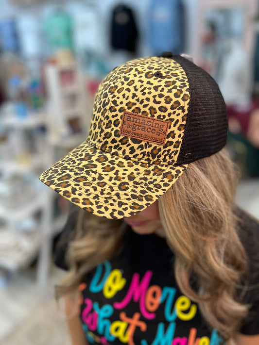 Amazing Grace Leopard Hat
