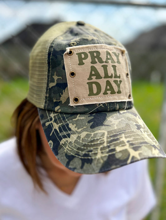 Camo Pray All Day Hat