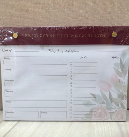 The Joy of the Lord Weekly Desk Planner