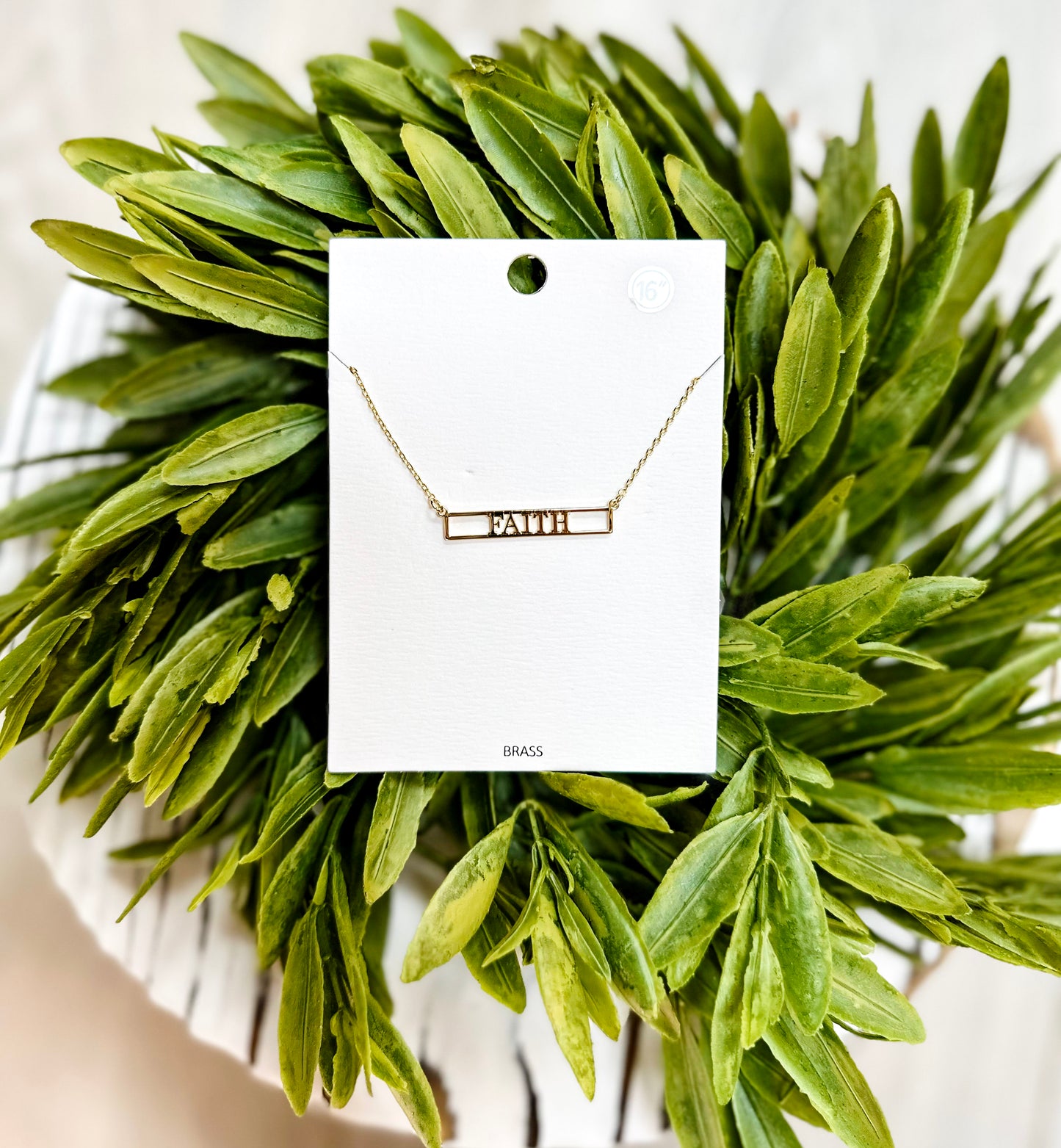 Faith bar necklace