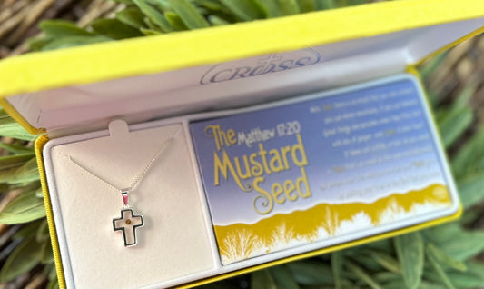 Mustard Seed Cross Box Necklace