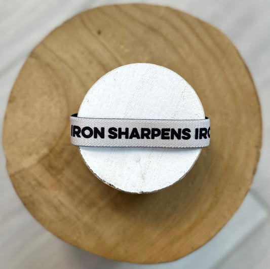 Iron sharpens iron stretch bracelet