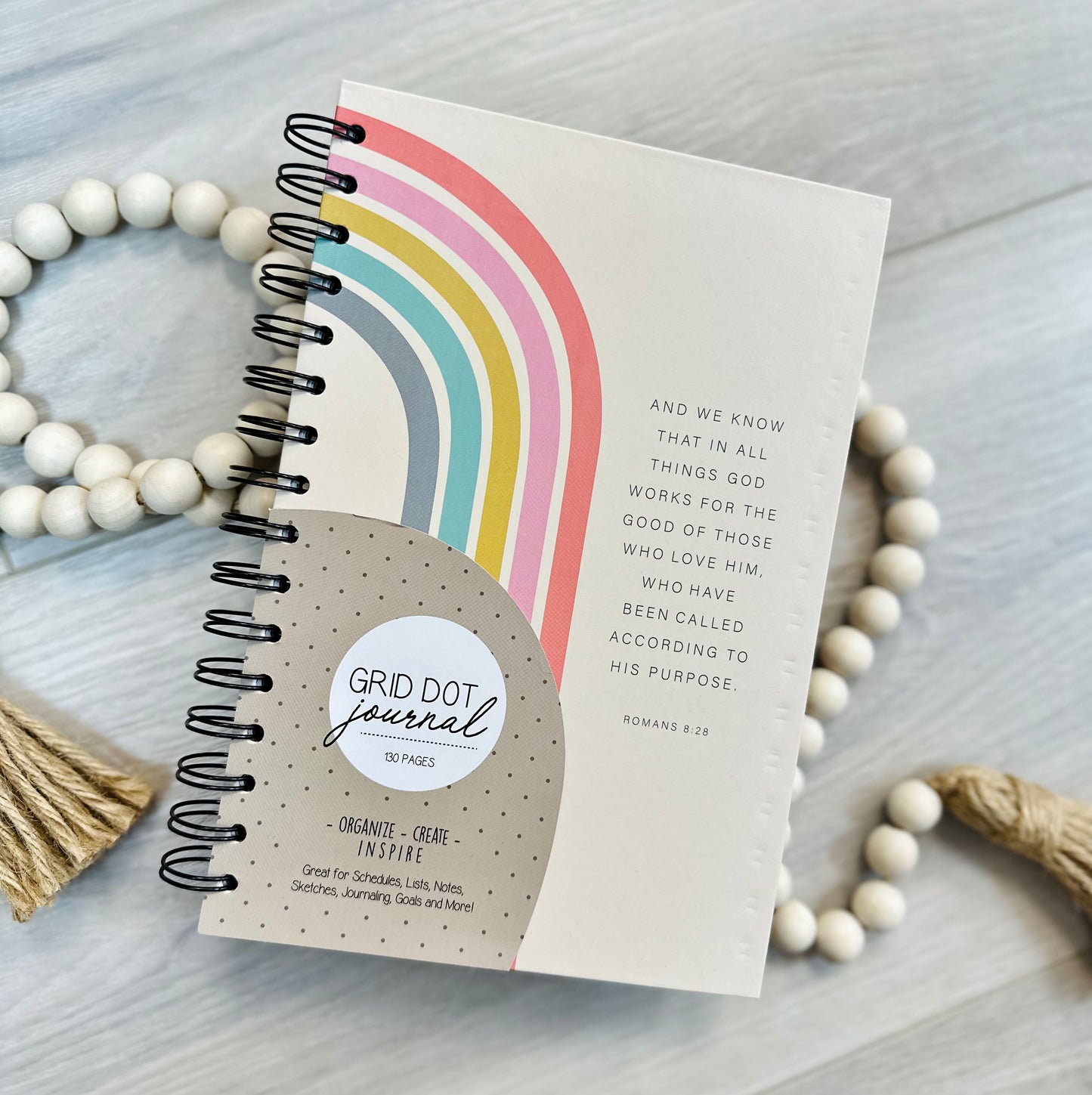 Rainbow Romans Grid Dot Journal