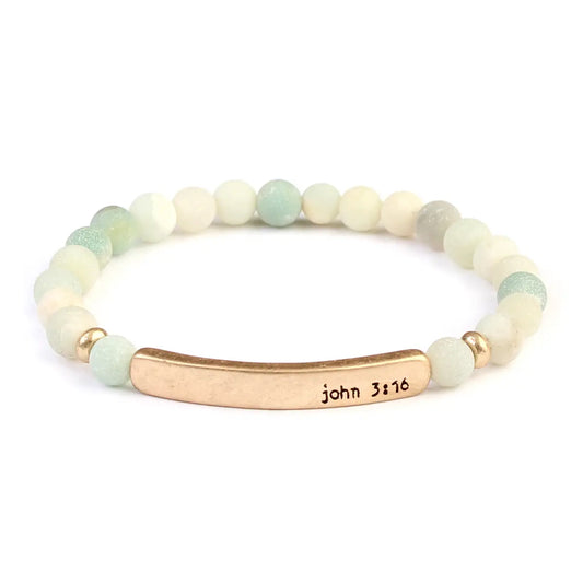 John 3:16 bar bracelet