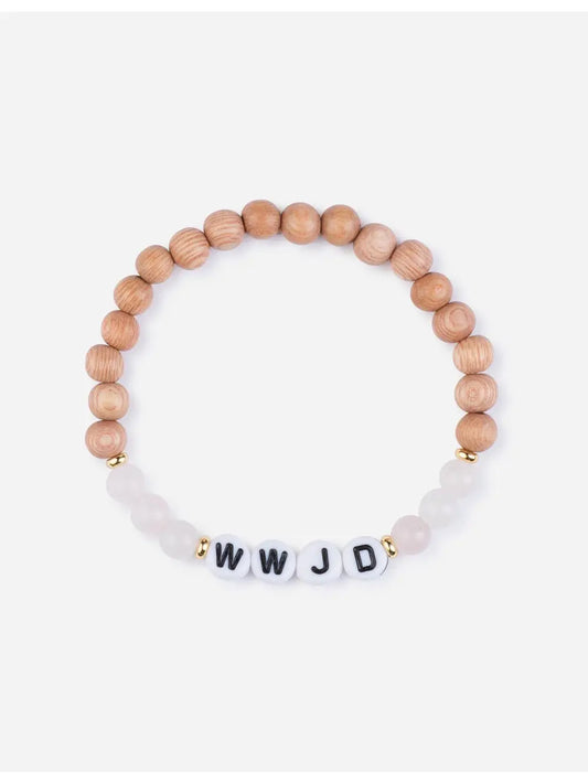 WWJD wooden bracelet