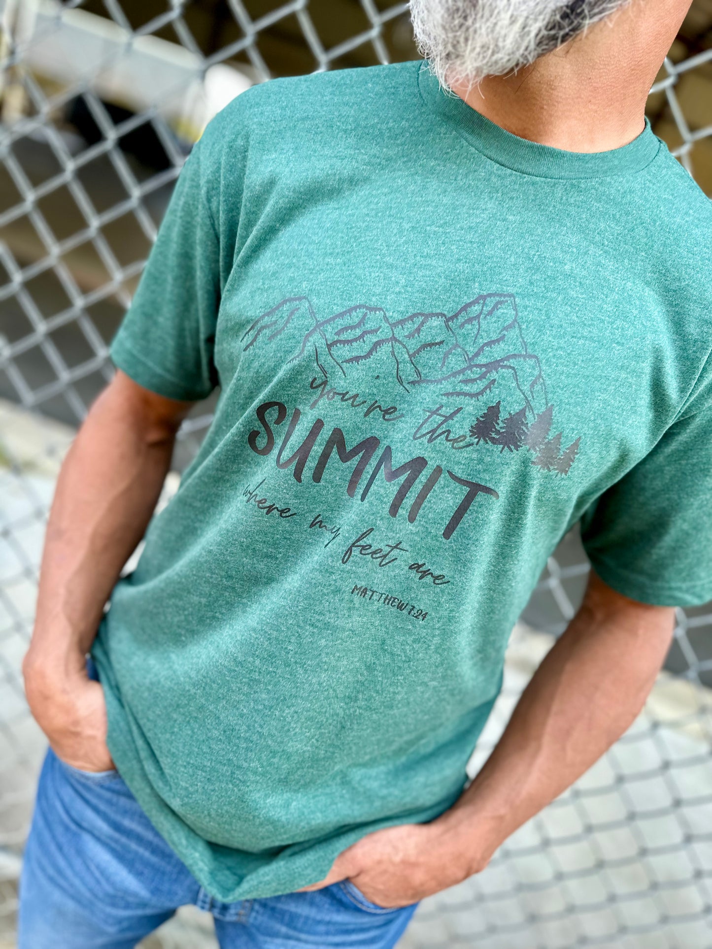 You’re the summit where my feet are-tee