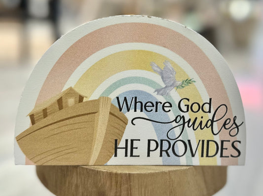 Where God Guides He Provides Rainbow Home Decor