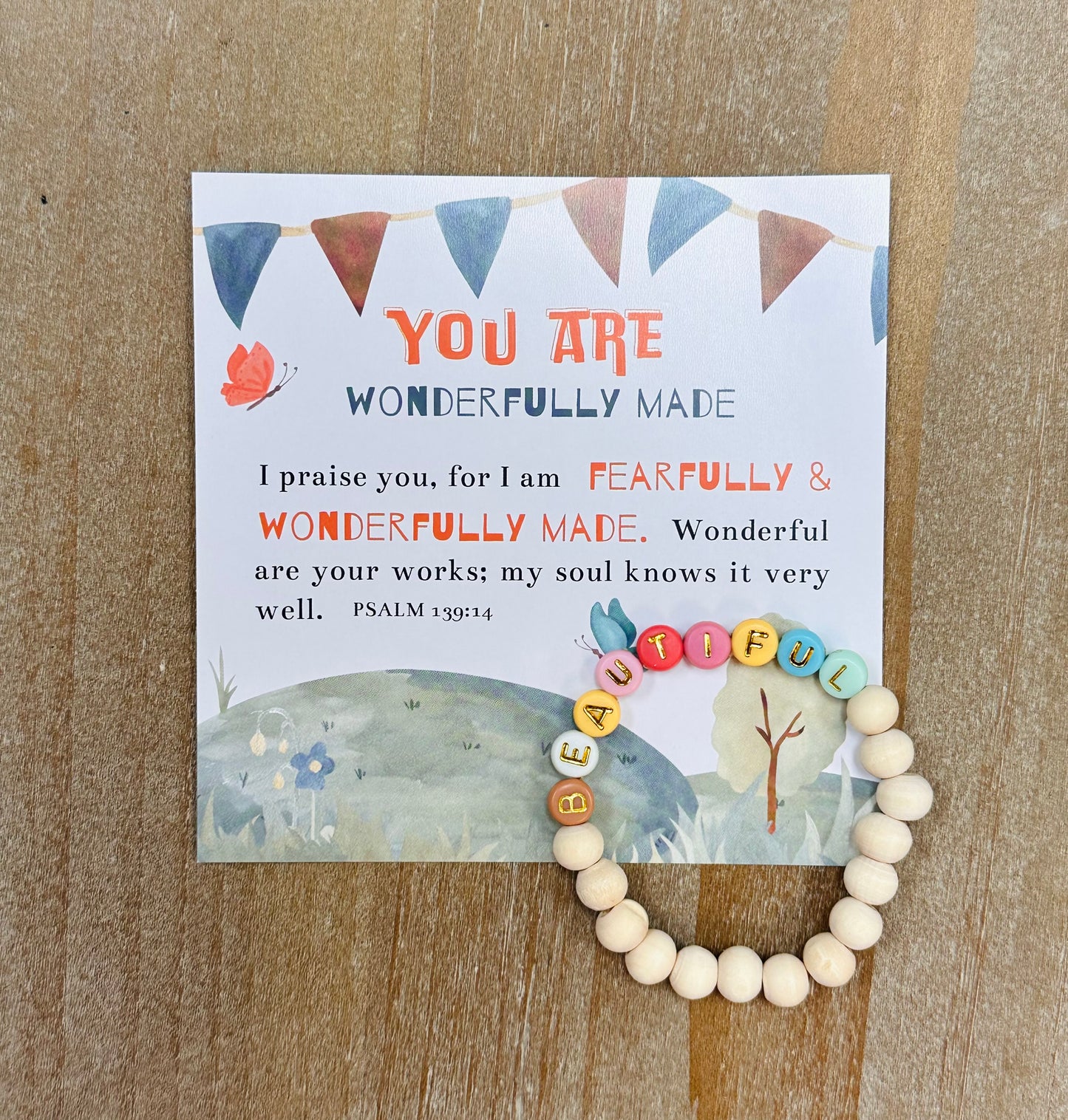 Assorted Children's Scripture card & Bracelet