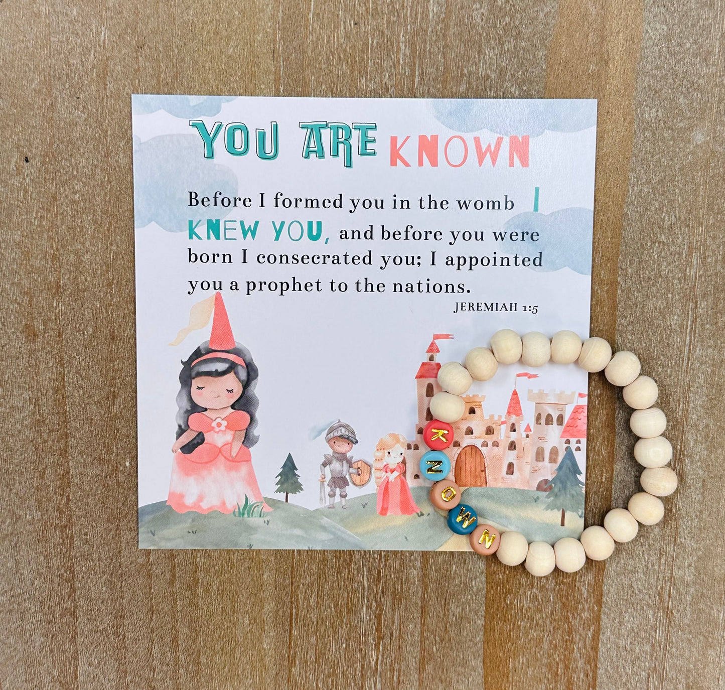 Assorted Children's Scripture card & Bracelet