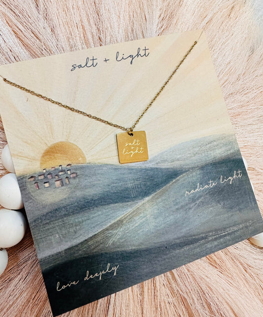 Salt + light necklace