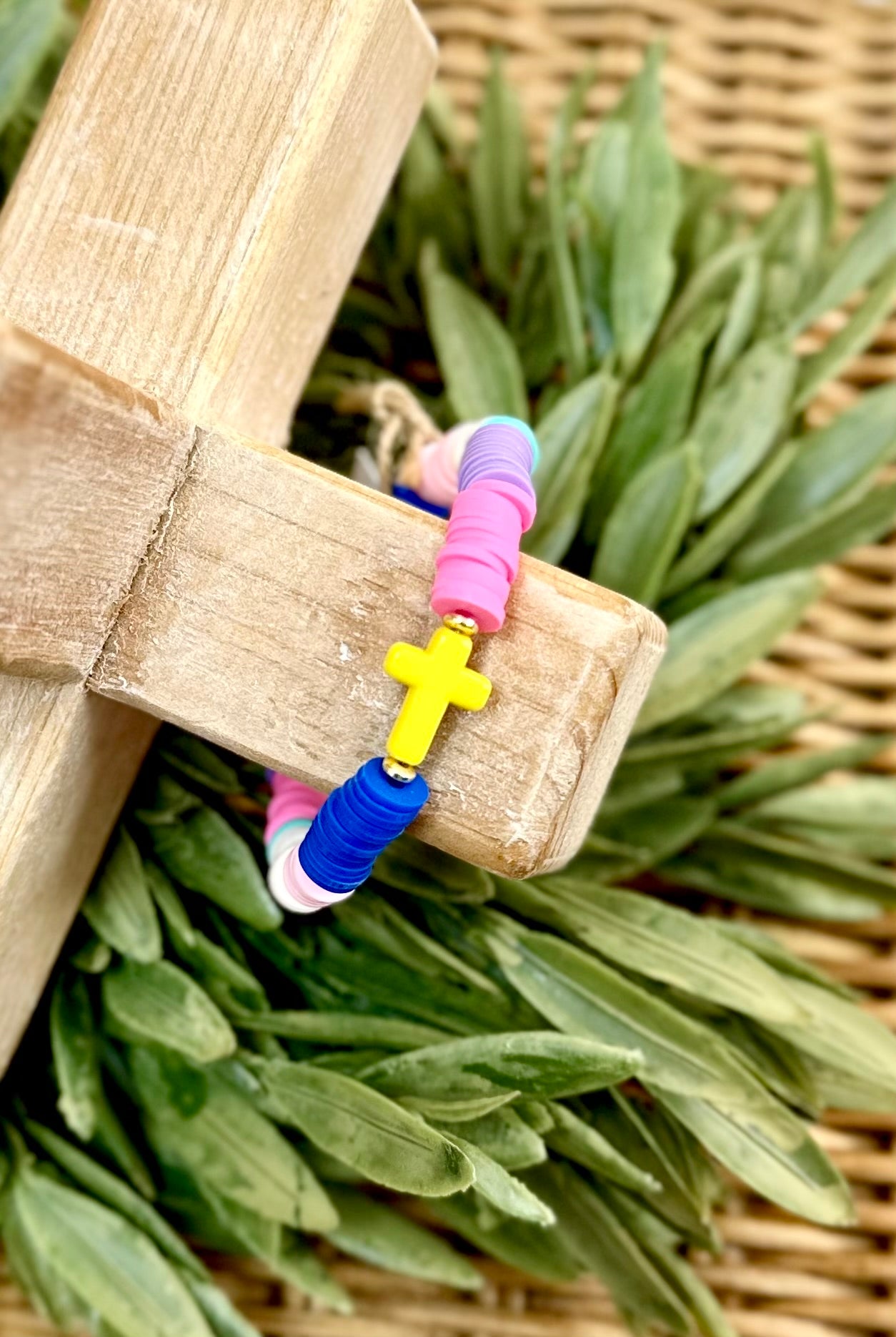 Chloe Beth Multi Color Cross Bracelet (Cross color option)