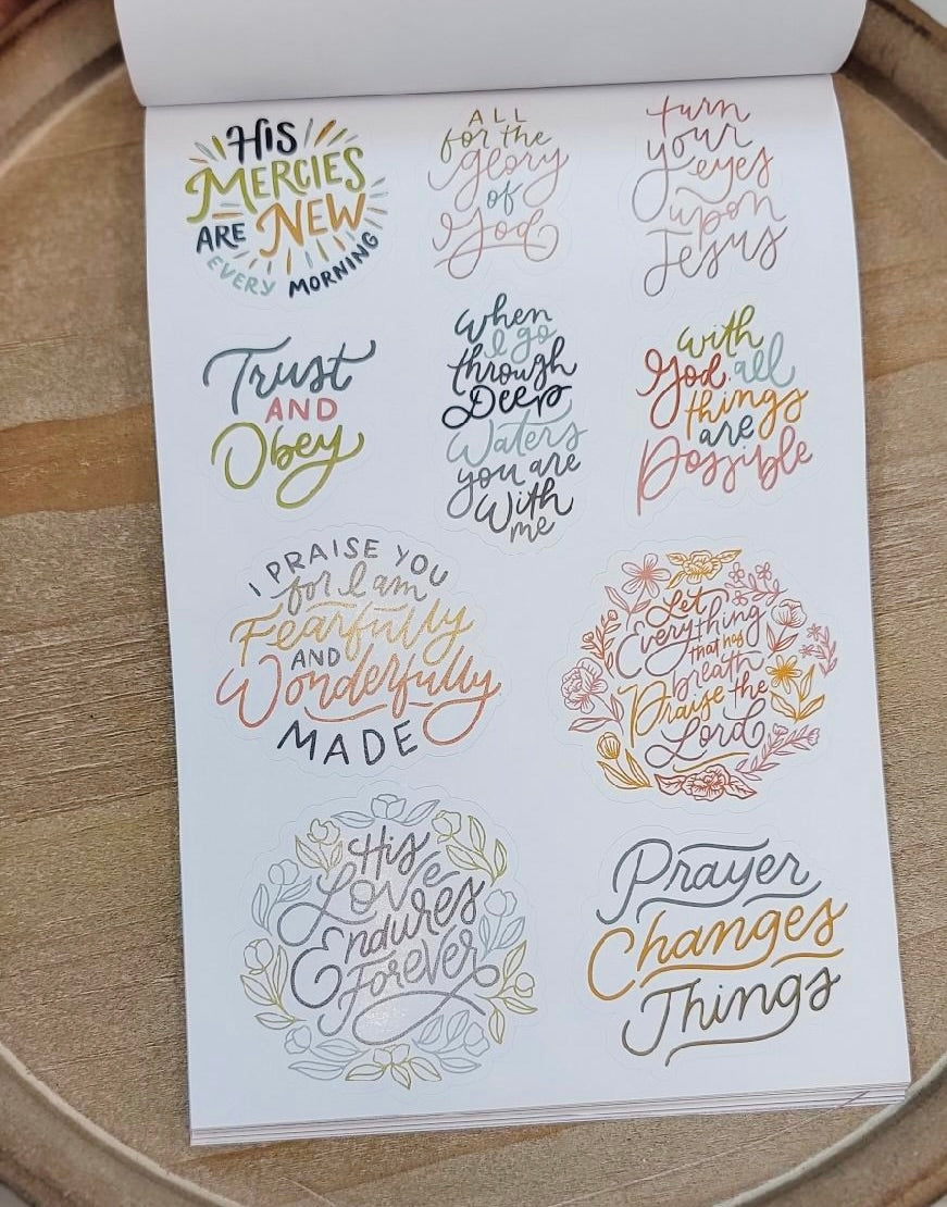 Bible Study Stickers Book